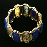 Erica Lyons Designer Stretch-Bracelet Gold-Tone & Blue