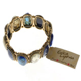 Erica Lyons Designer Stretch-Bracelet Gold-Tone & Blue
