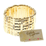 Erica Lyons Crystal Accented Stretch-Bracelet Gold-Tone