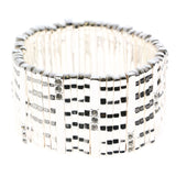 Erica Lyons Crystal Accented Stretch-Bracelet Silver-Tone