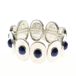 Erica Lyons Designer Stretch-Bracelet Silver-Tone/Blue