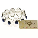 Erica Lyons Designer Stretch-Bracelet Silver-Tone/Blue