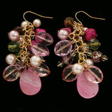 Erica Lyons Dangle-Earrings Gold-Tone/Pink