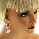 Erica Lyons Dangle-Earrings Gold-Tone/Pink