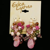 Erica Lyons Dangle-Earrings Gold-Tone/Pink