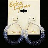 Erica Lyons Dangle-Earrings Silver-Tone/Blue