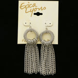 Erica Lyons Chain Dangle-Earrings Silver-Tone