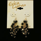 Erica Lyons Dangle-Earrings Gold-Tone/Black