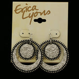 Erica Lyons Dangle-Earrings Silver-Tone/Black
