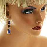 Erica Lyons Dangle-Earrings Silver-Tone/Blue