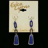 Erica Lyons Dangle-Earrings Silver-Tone/Blue