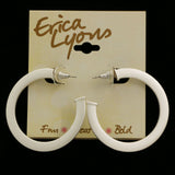 Erica Lyons Chrome Finish Dangle-Earrings Silver-Tone