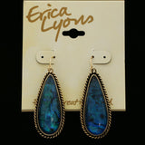 Erica Lyons Dangle-Earrings Gold-Tone/Blue