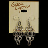 Erica Lyons Dangle-Earrings Silver-Tone