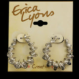 Erica Lyons Hoop-Earrings Silver-Tone