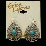 Erica Lyons Dangle-Earrings Silver-Tone