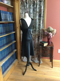 Black Semi Sheer Side Slit Tie Nightgown