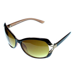 Mi Amore Oversize-Sunglasses Brown Frame/Yellow Lens