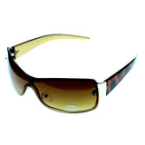 Mi Amore UV protection Wrap-Sunglasses Tortoise-Shell Frame/Brown Lens