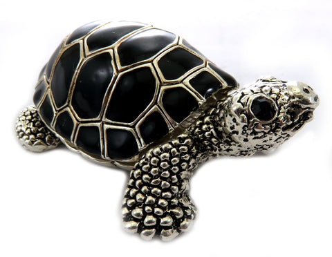Turtle shaped jewelry holder made of metal alloy JHS11