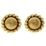 Gold-Tone Metal Clip-On-Earrings #LQC101