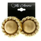 Gold-Tone Metal Clip-On-Earrings #LQC101