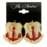 Anchor Clip-On-Earrings Colorful & Gold-Tone Colored #LQC18