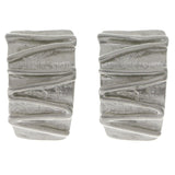 Silver-Tone Metal Clip-On-Earrings #LQC191