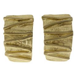 Gold-Tone Metal Clip-On-Earrings #LQC192