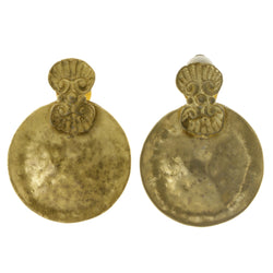Gold-Tone Metal Clip-On-Earrings #LQC194