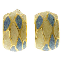 Glitter Clip-On-Earrings Colorful & Gold-Tone Colored #LQC31