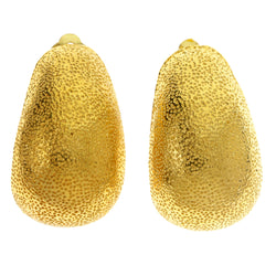 Gold-Tone Metal Clip-On-Earrings #LQC328