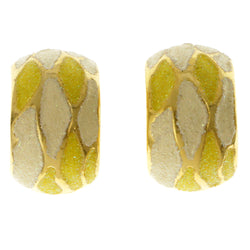 Glitter Clip-On-Earrings Colorful & Gold-Tone Colored #LQC33