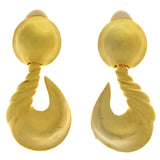 Gold-Tone Metal Clip-On-Earrings #LQC342