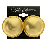 Gold-Tone Metal Clip-On-Earrings #LQC343
