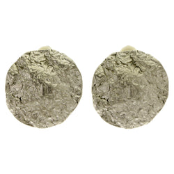 Silver-Tone Metal Clip-On-Earrings #LQC483