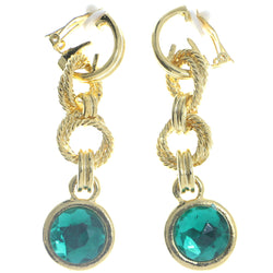 Mi Amore Clip-On-Earrings Gold-Tone/Green