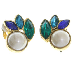 Mi Amore Clip-On-Earrings Gold-Tone/Blue