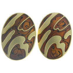 Mi Amore Clip-On-Earrings Gold-Tone/Brown
