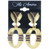 Mi Amore Clip-On-Earrings Gold-Tone/Brown