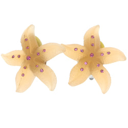 Mi Amore Star Fish Clip-On-Earrings Peach/Pink