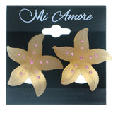 Mi Amore Star Fish Clip-On-Earrings Peach/Pink