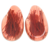 Mi Amore Grass Encased Clip-On-Earrings Red