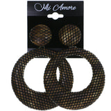 Mi Amore Snake Skin Clip-On-Earrings Brown/Black