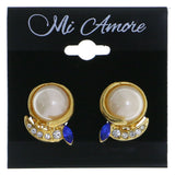 Mi Amore Clip-On-Earrings Gold-Tone/Blue