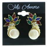 Mi Amore Clip-On-Earrings Gold-Tone/Multicolor