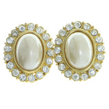 Mi Amore Clip-On-Earrings Gold-Tone/White