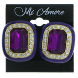 Mi Amore Clip-On-Earrings Gold-Tone/Purple