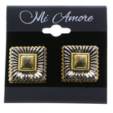 Mi Amore Clip-On-Earrings Silver-Tone/Gold-Tone