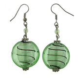 Mi Amore Drop-Dangle-Earrings Silver-Tone/Green